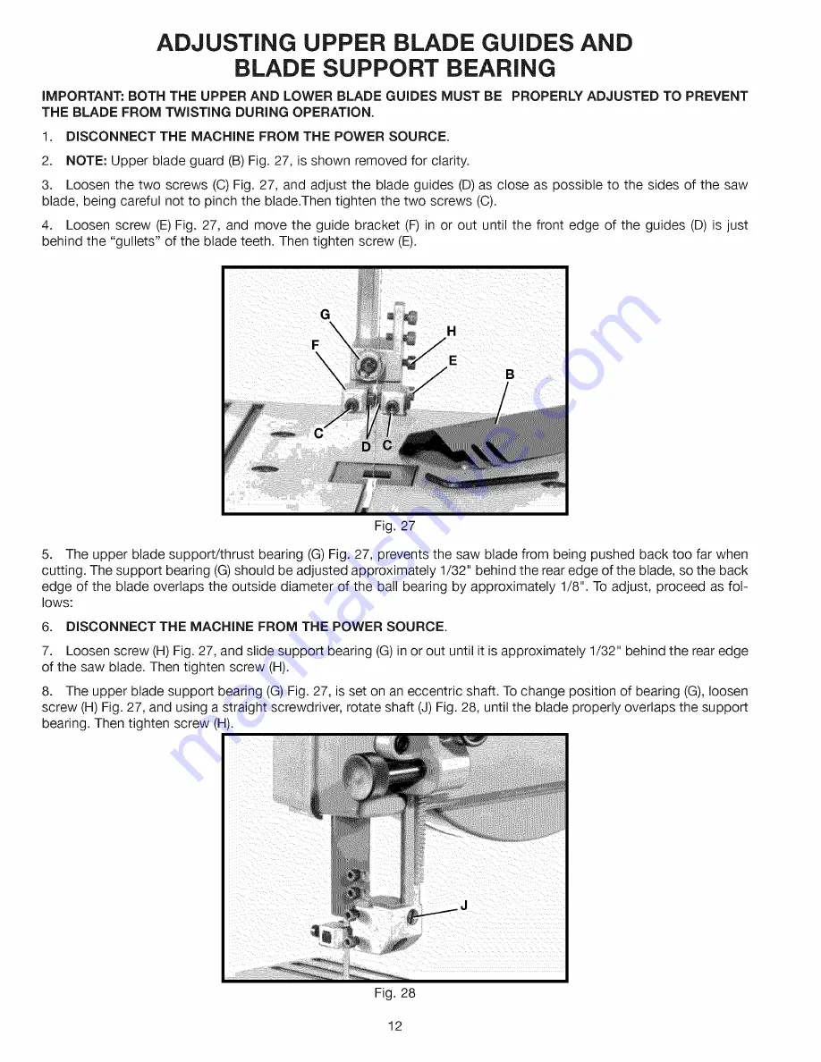 Delta 28-150 Instruction Manual Download Page 12