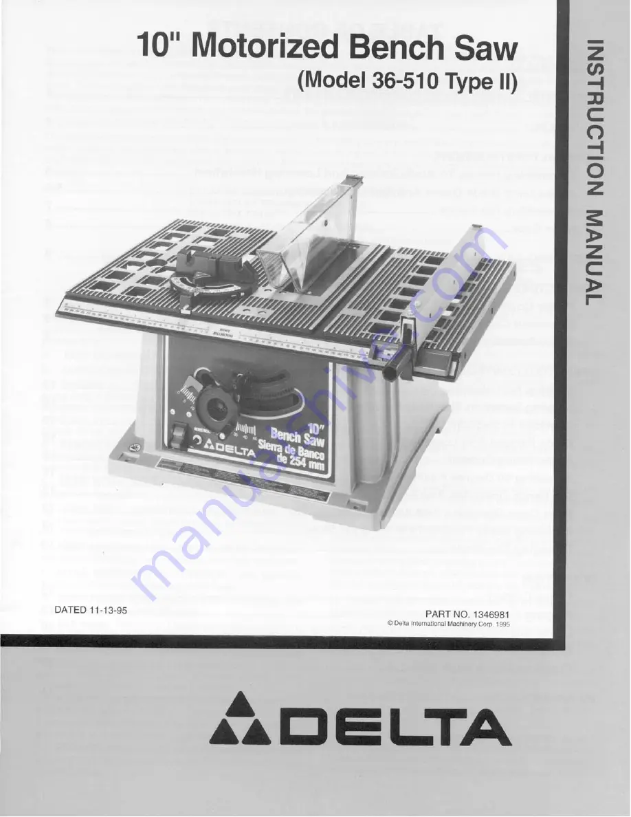 Delta 36-510 Type II Скачать руководство пользователя страница 1