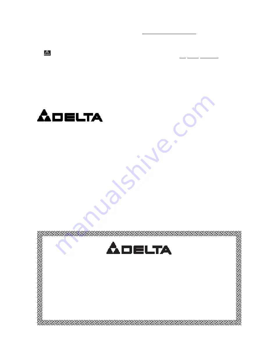 Delta 37-070 Instruction Manual Download Page 19