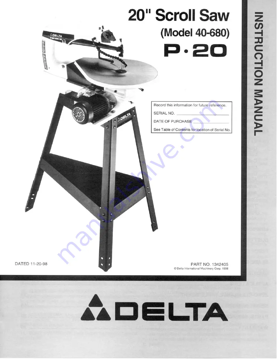 Delta 40-680 Скачать руководство пользователя страница 1