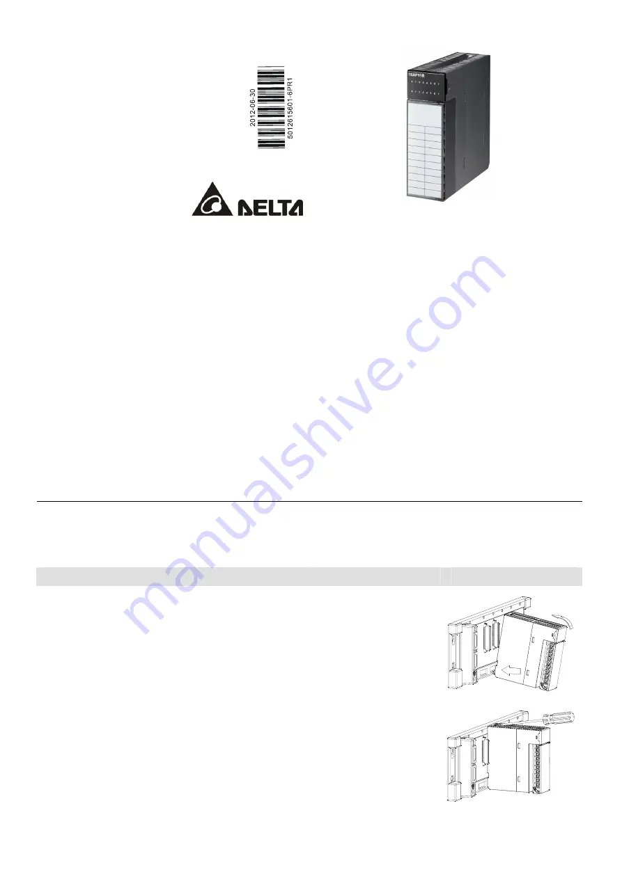 Delta AH16AP11R-5A Скачать руководство пользователя страница 1