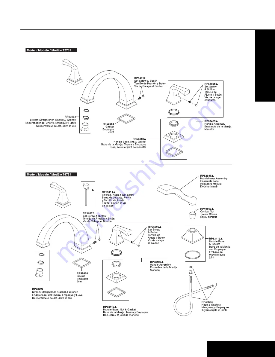 Delta Dryden T2751 Series Installation Manual Download Page 1