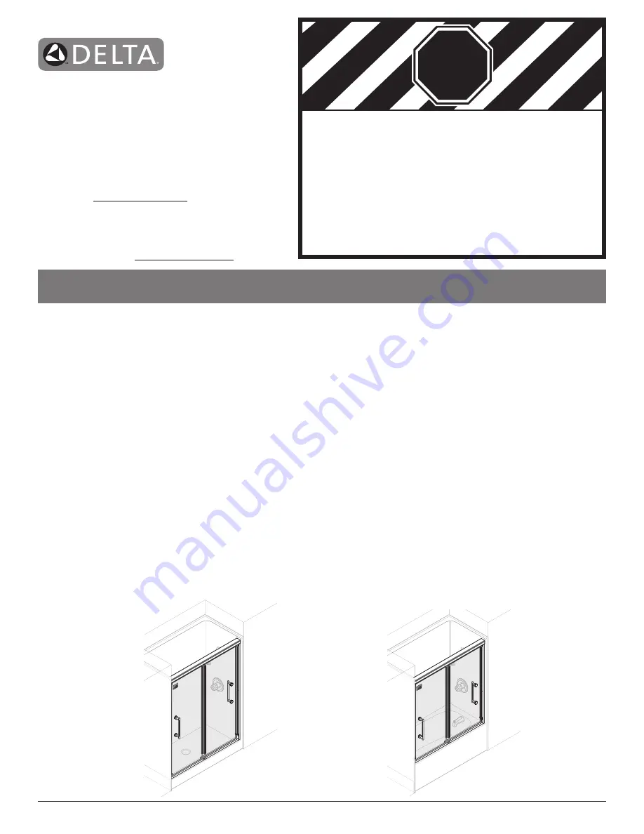 Delta Frameless Sliding Скачать руководство пользователя страница 1