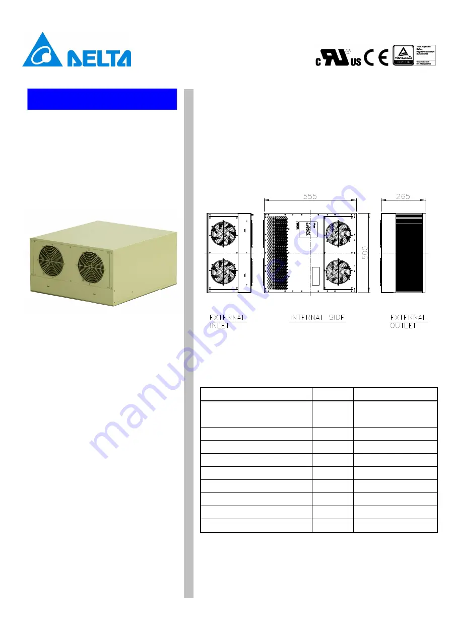 Delta HEX080QA Series Instruction Manual Download Page 1