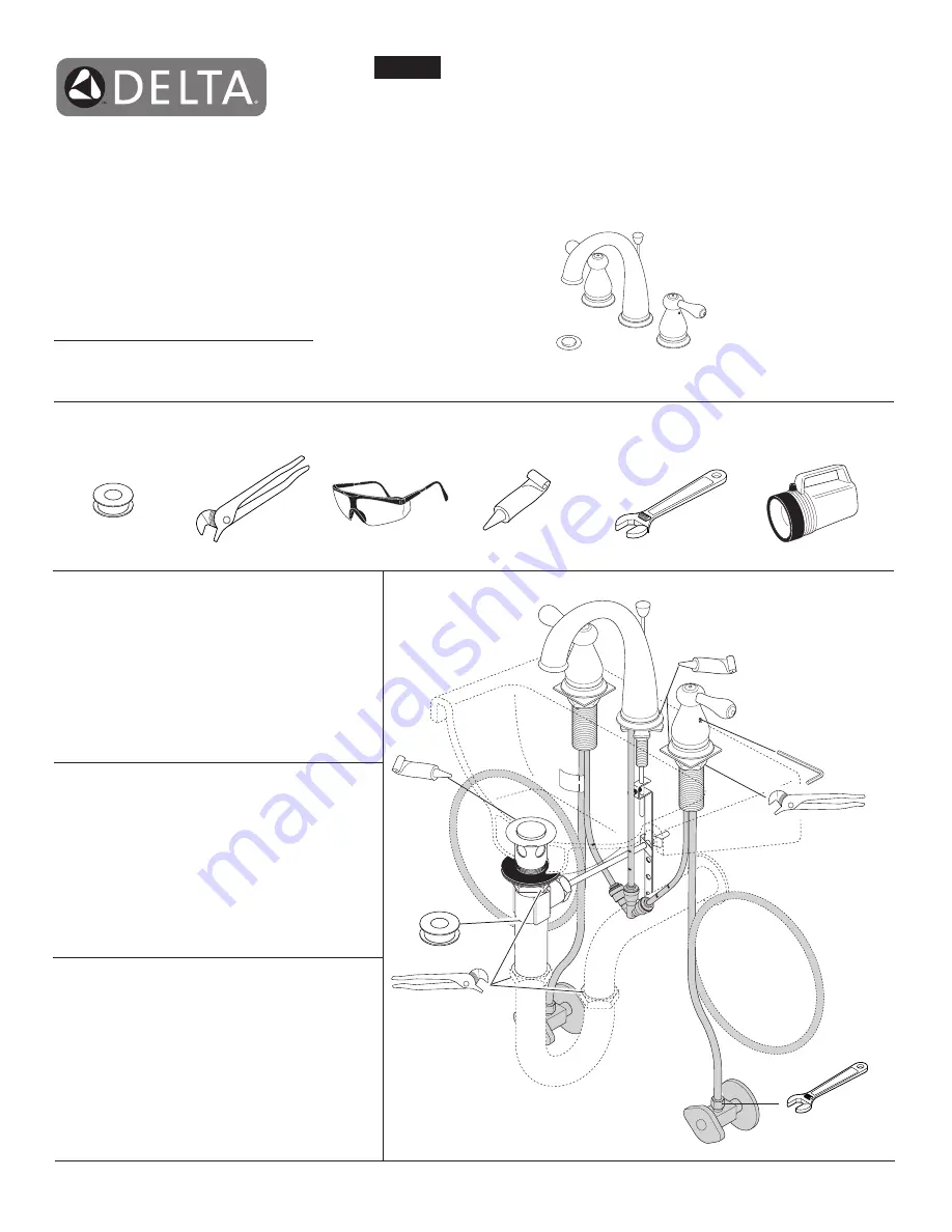 Delta Leland-J 3575-MPU-DST Quick Start Manual Download Page 1