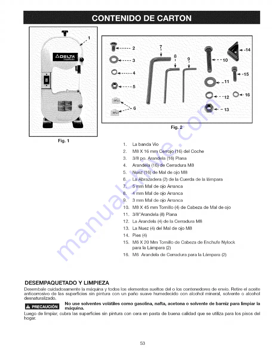 Delta ShopMaster BS150LS Instruction Manual Download Page 53