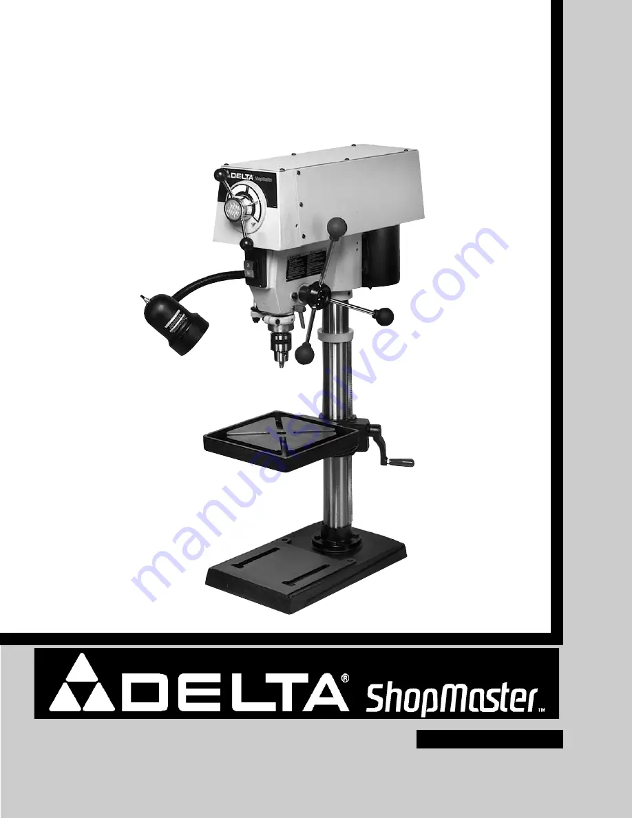 Delta ShopMaster DP350 Instruction Manual Download Page 1