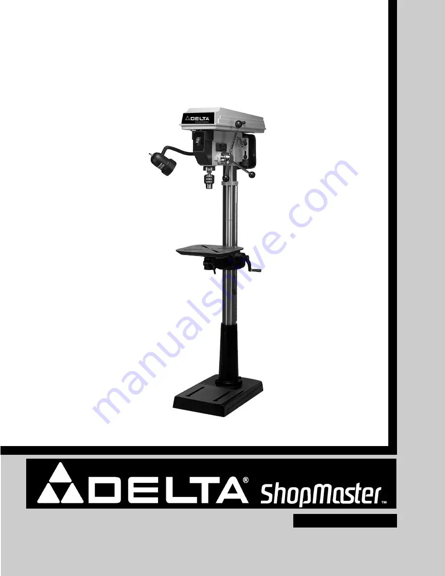 Delta ShopMaster DP400 Instruction Manual Download Page 1