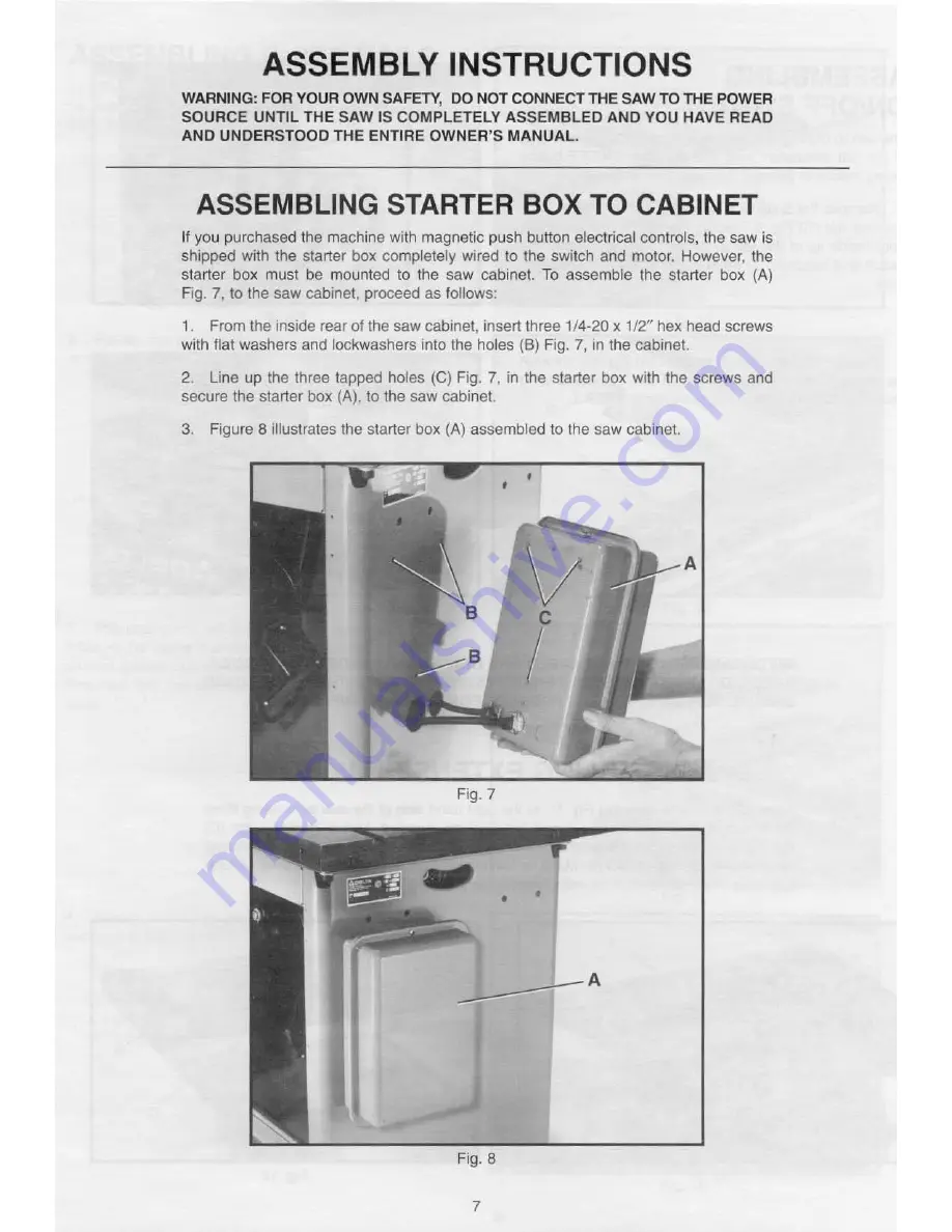 Delta UNISAW 422-04-651-0039 Instruction Manual Download Page 7