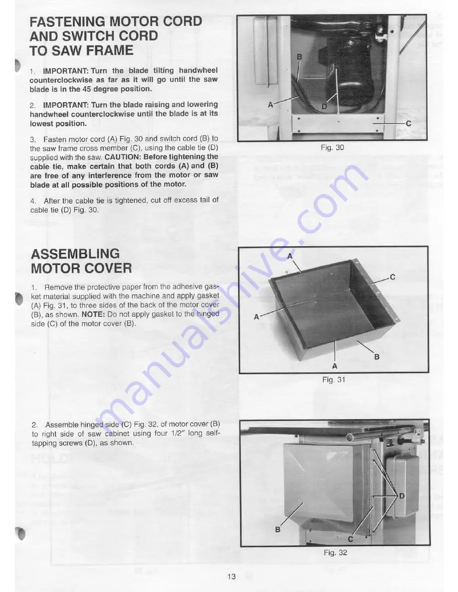 Delta UNISAW 422-04-651-0039 Instruction Manual Download Page 13