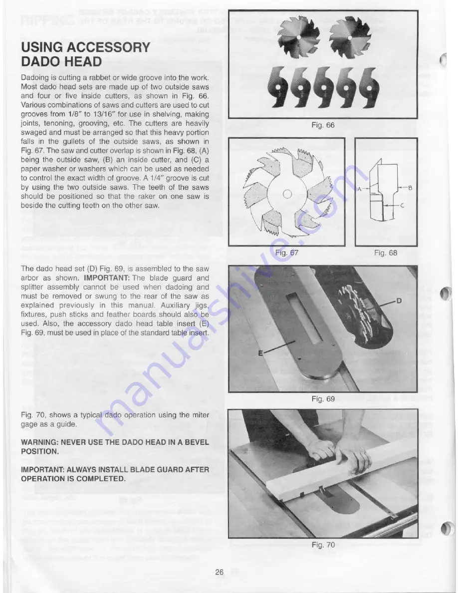 Delta UNISAW 422-04-651-0039 Скачать руководство пользователя страница 26