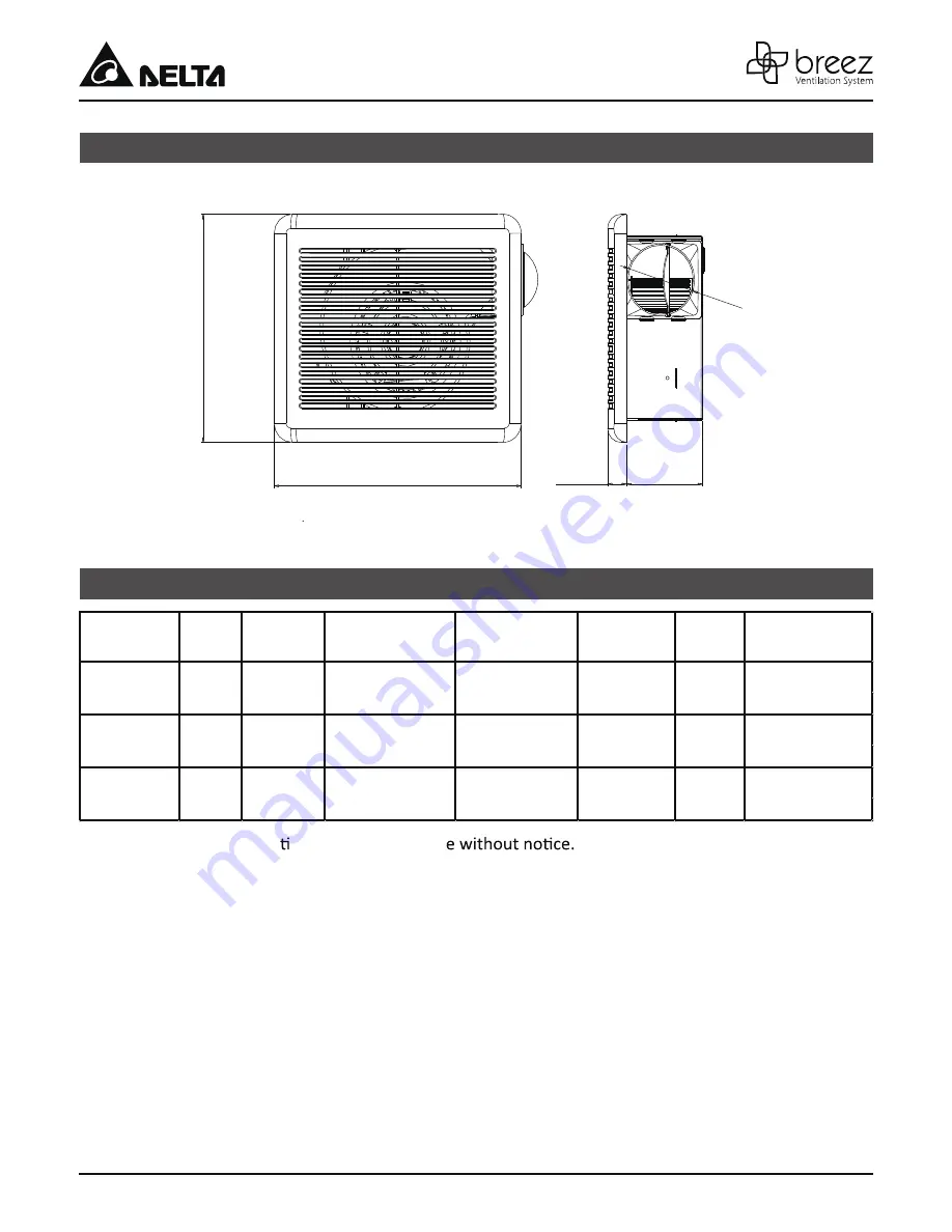 Delta VFB050B3A1 Instructions Manual Download Page 11