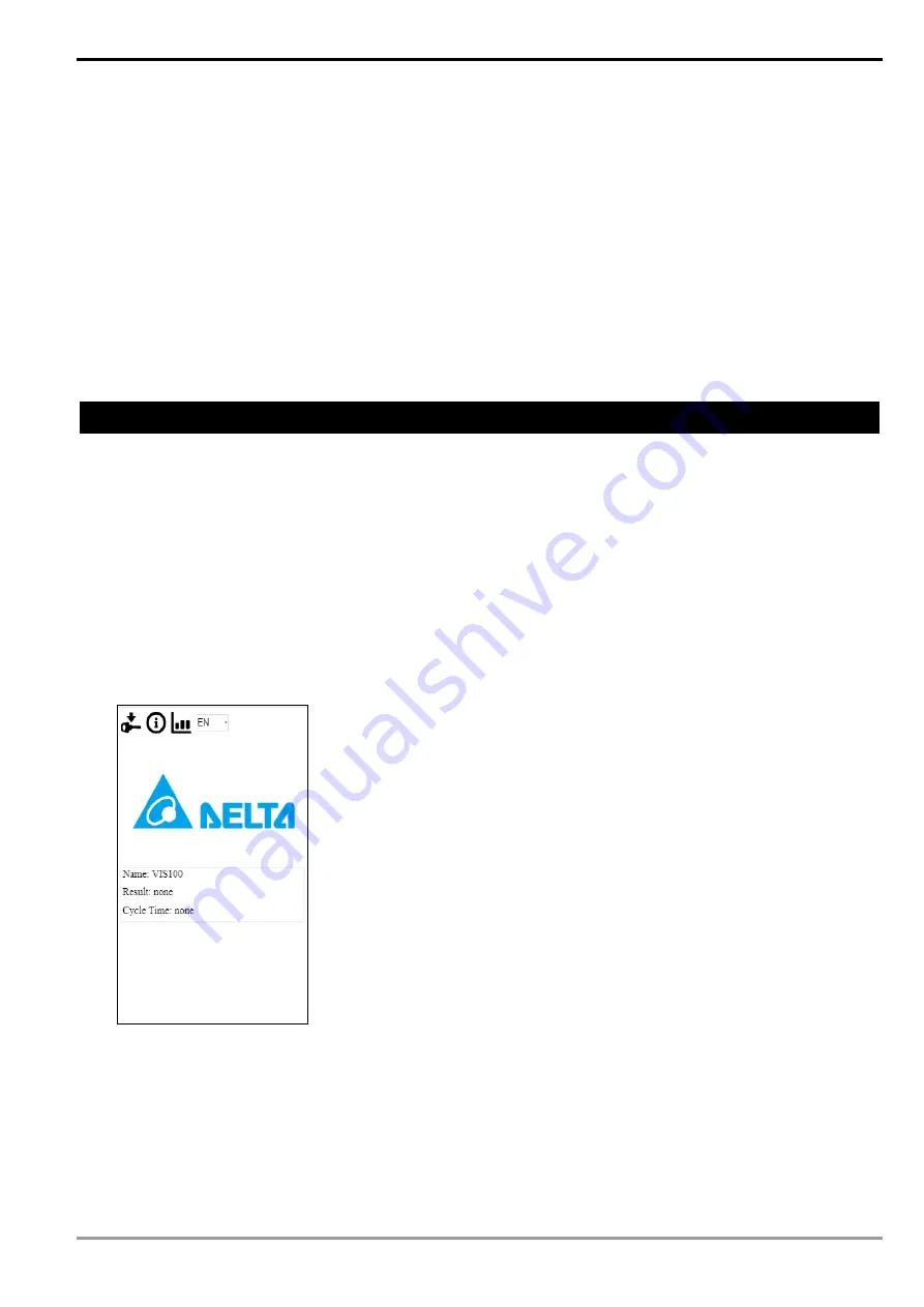 Delta VIS100-30G12D Operating Manual Download Page 12