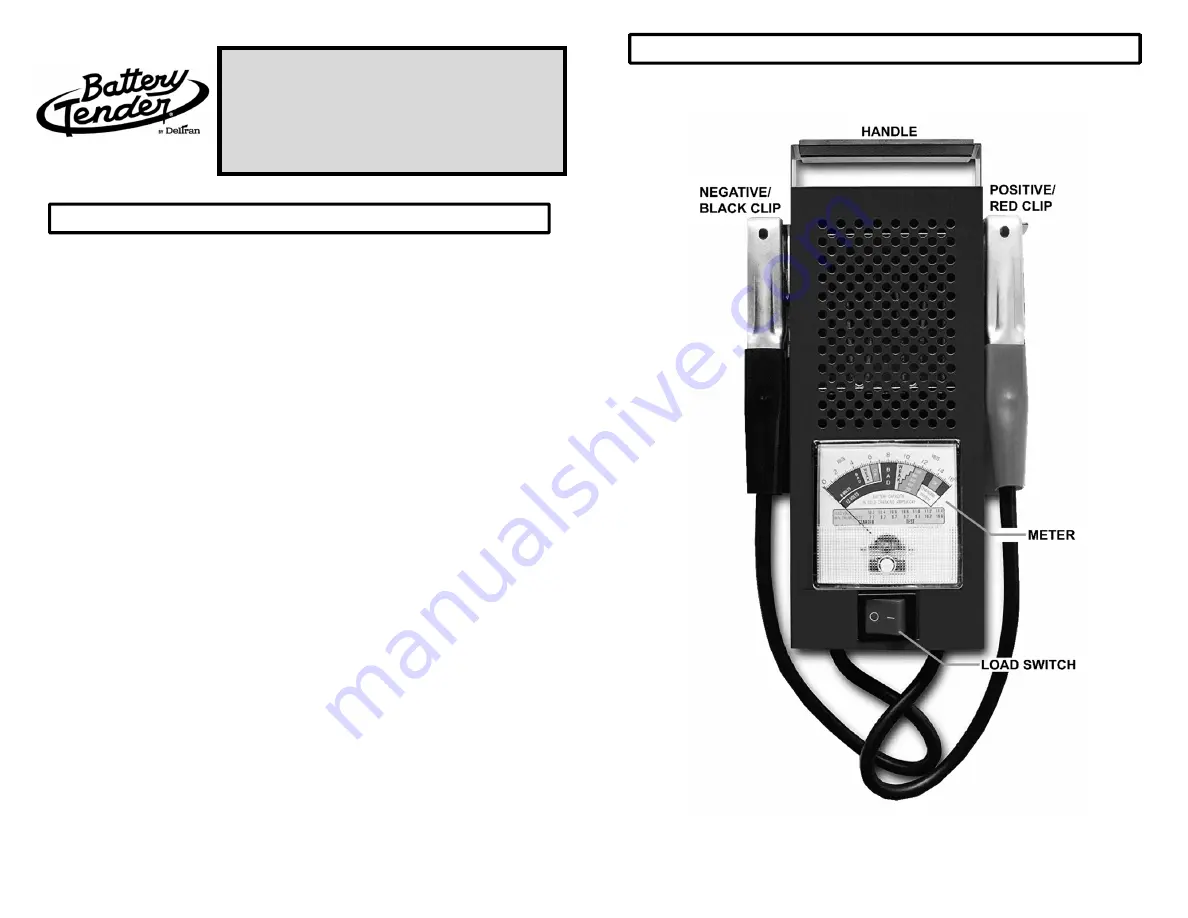 Deltran Battery Tender 026-0020 User Instructions Download Page 1