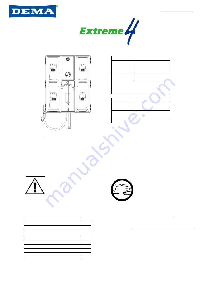 DEMA Extreme 4 Manual Download Page 1