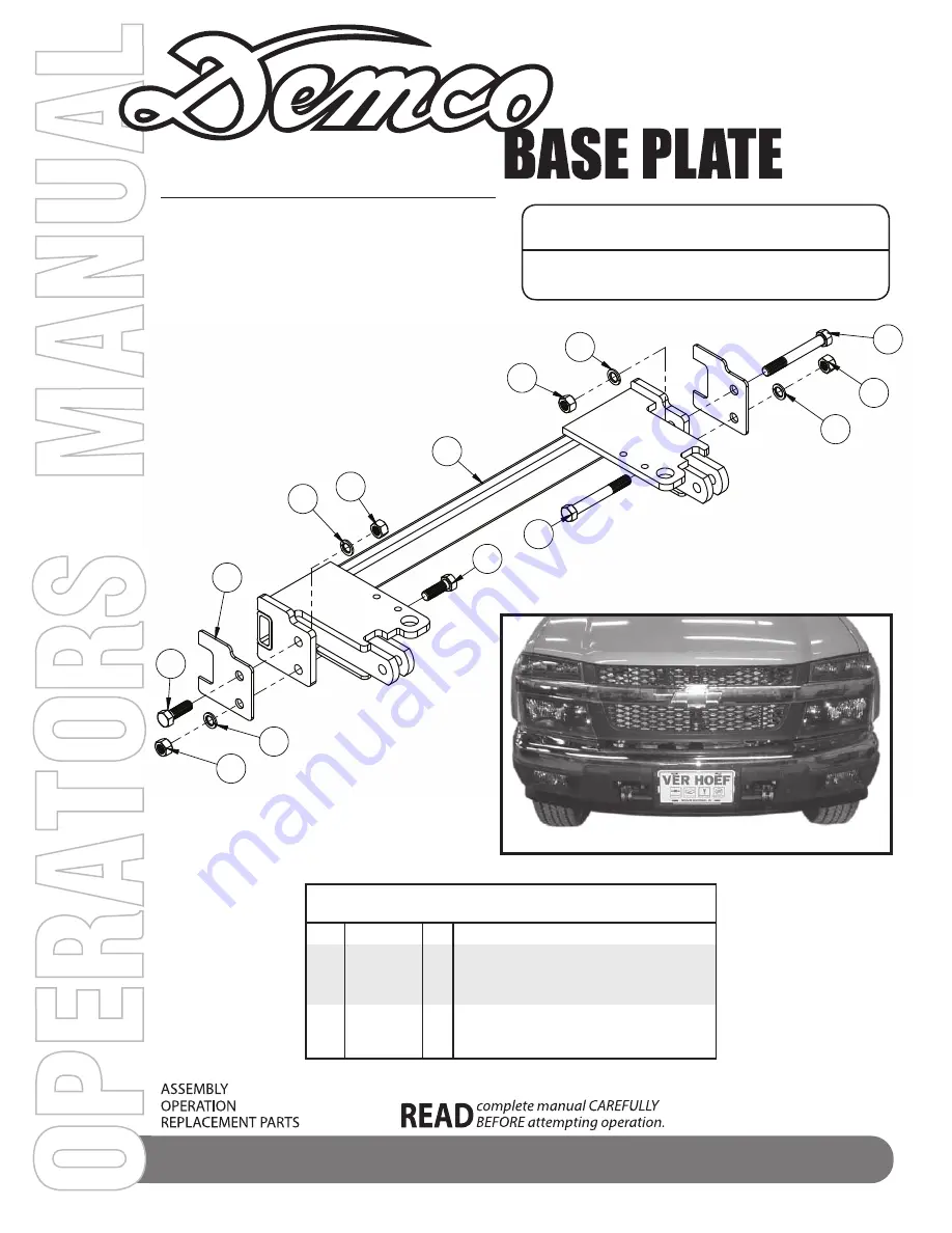 Demco 9518171 Operator'S Manual Download Page 1