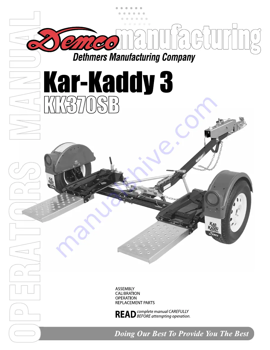 Demco Kar-Kaddy 3 Operator'S Manual Download Page 1