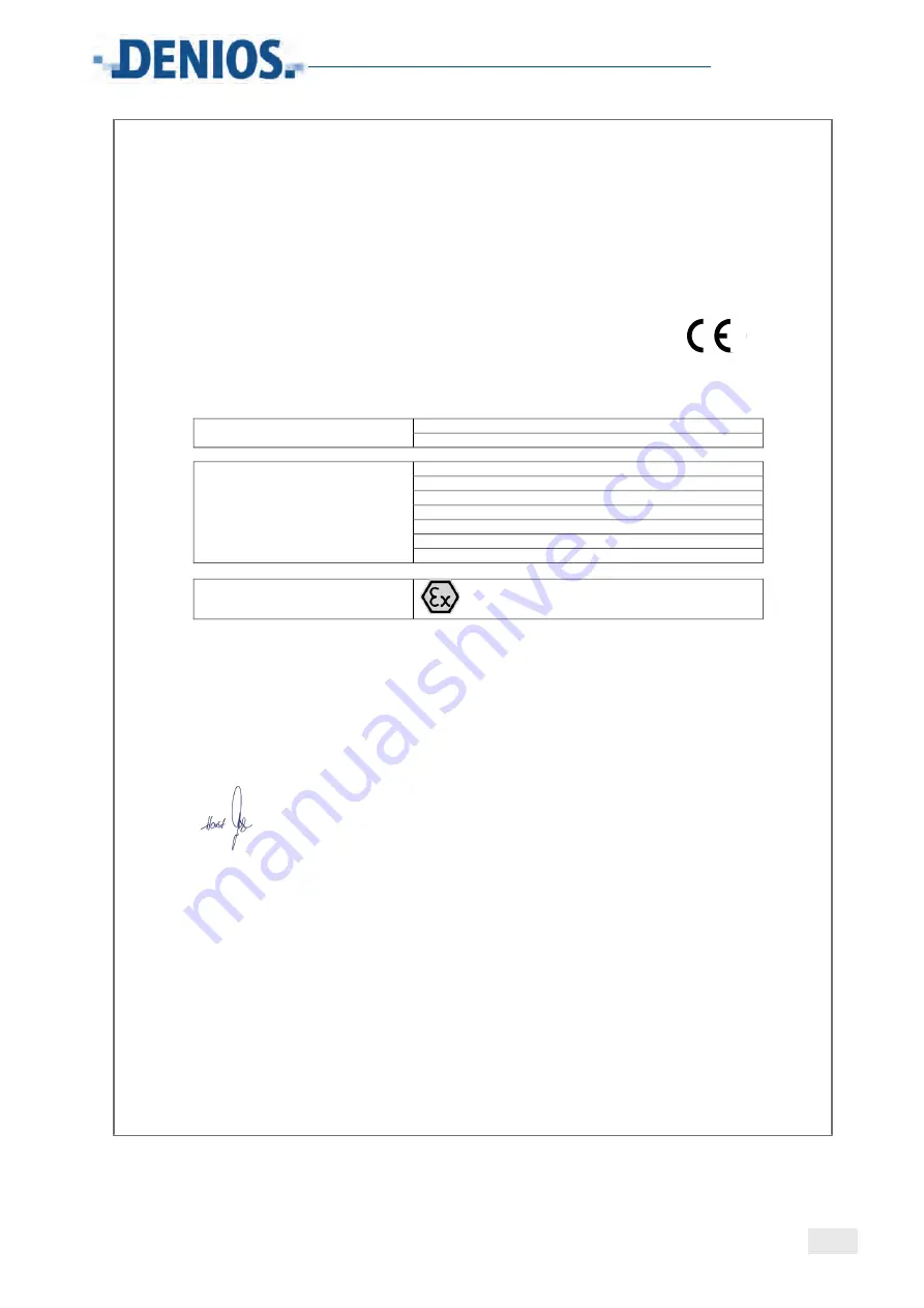 Denios Secu Ex Operating Instructions Manual Download Page 71