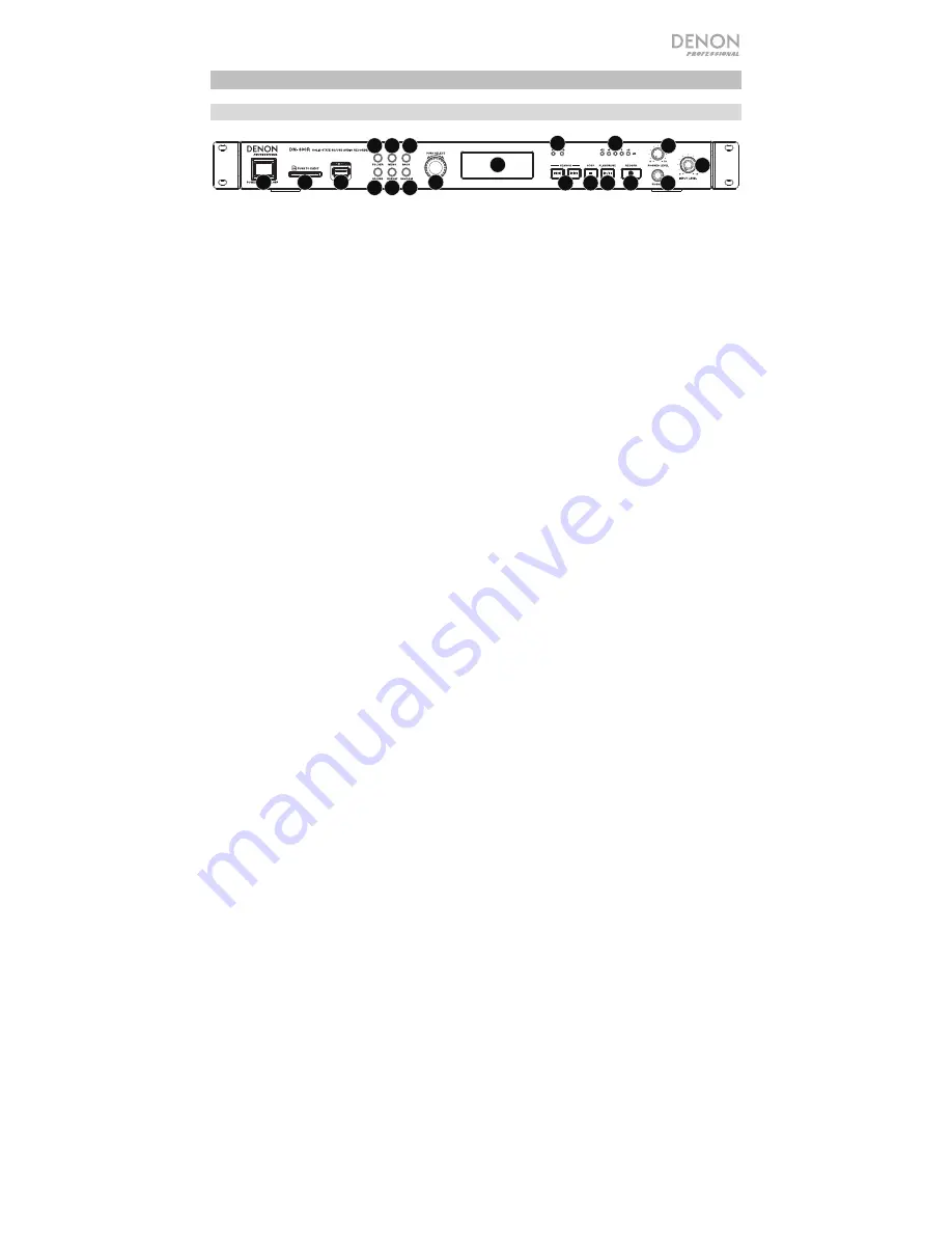 Denon Professional DN-300R User Manual Download Page 13