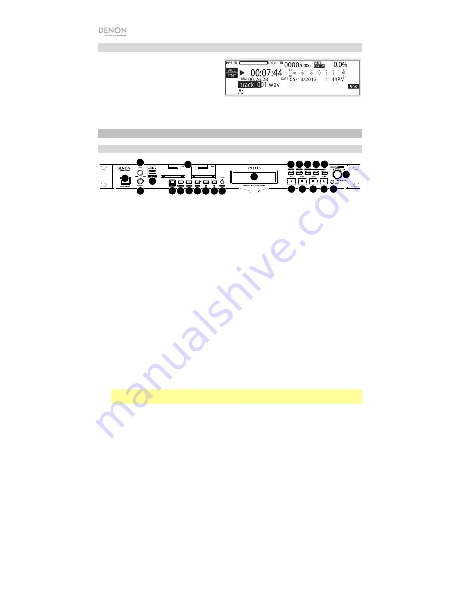 Denon Professional DN-900R Quick Start Manual Download Page 48