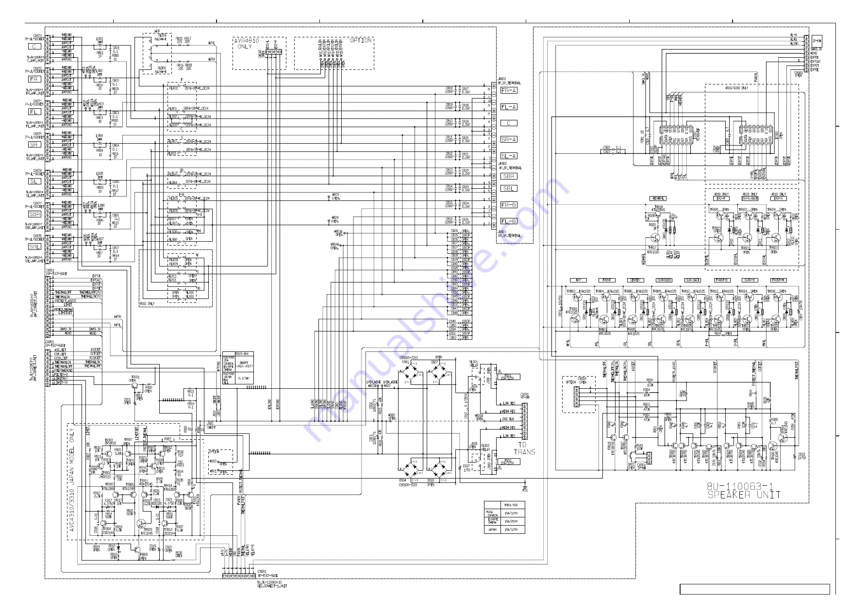 Denon AVC-3310 Service Manual Download Page 186