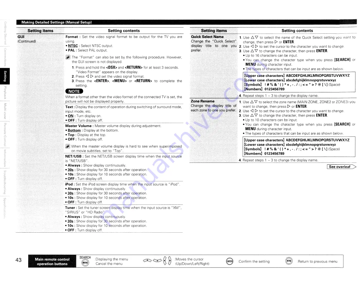 Denon AVR 4310CI Owner'S Manual Download Page 46