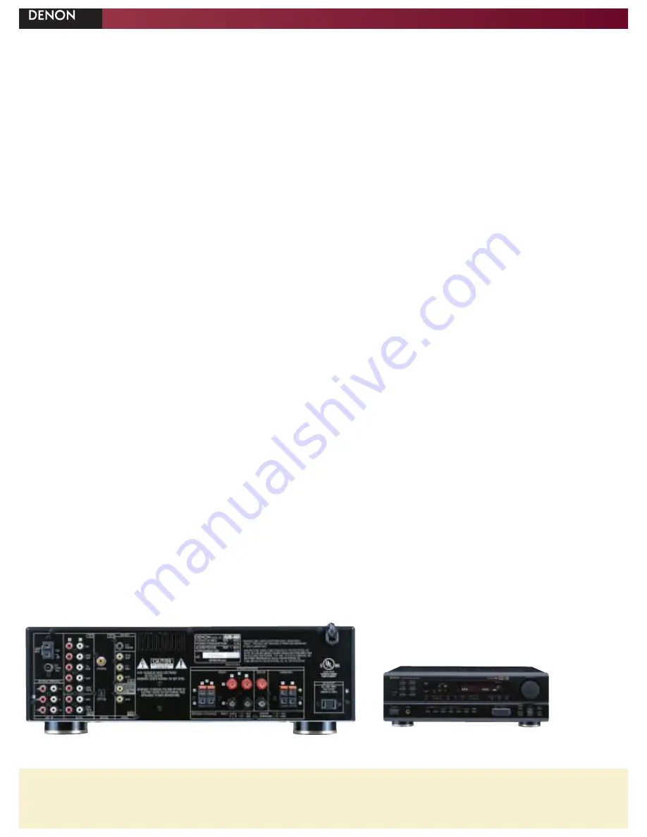 Denon DHT-483DVD Specification Sheet Download Page 2