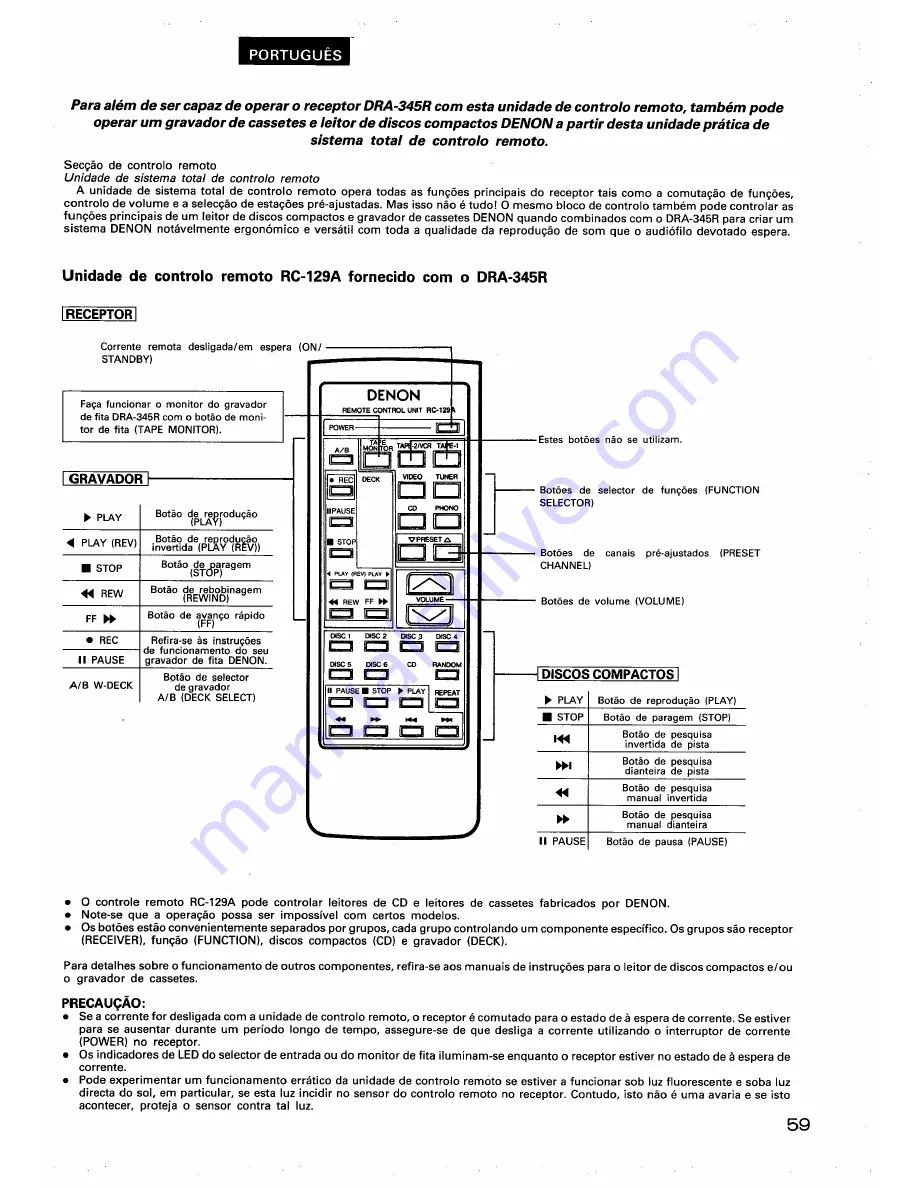 Denon DRA-345R Operating Instructions Manual Download Page 57