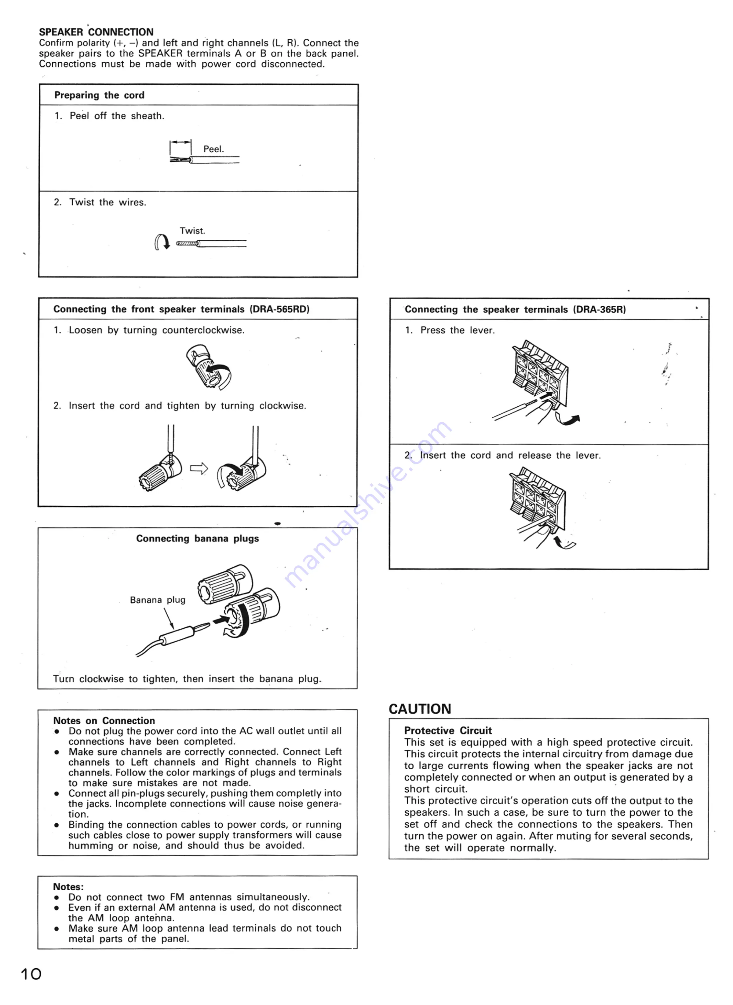 Denon DRA-365R Operating Instructions Manual Download Page 11