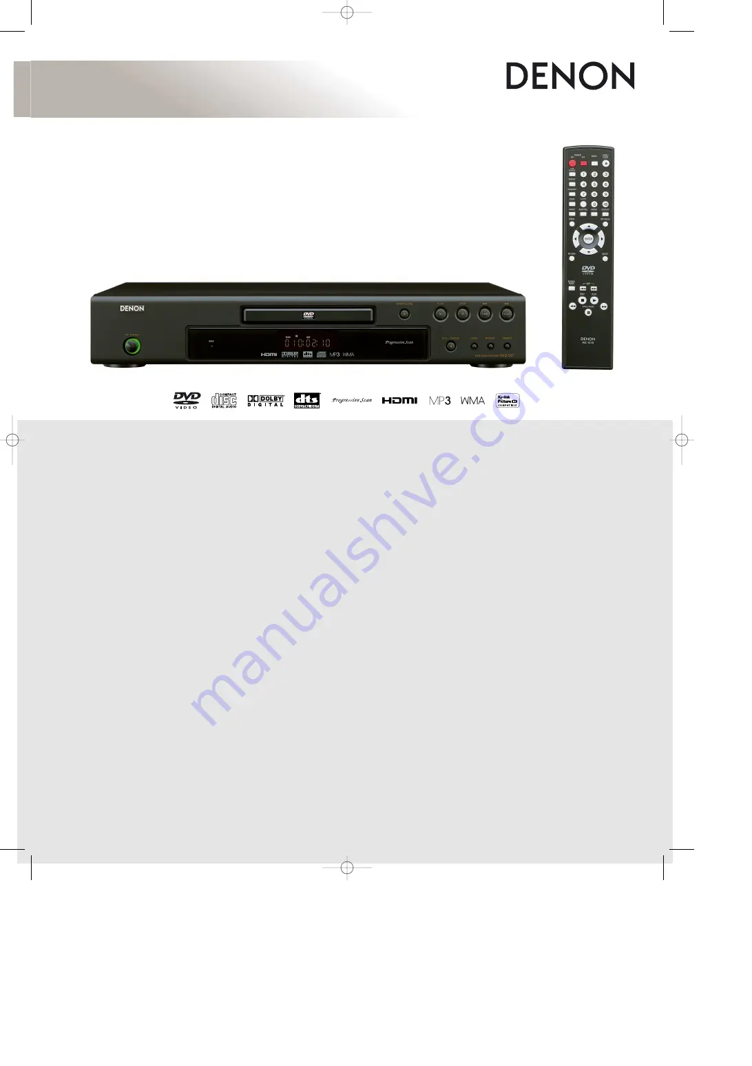 Denon DVD-557 Скачать руководство пользователя страница 1