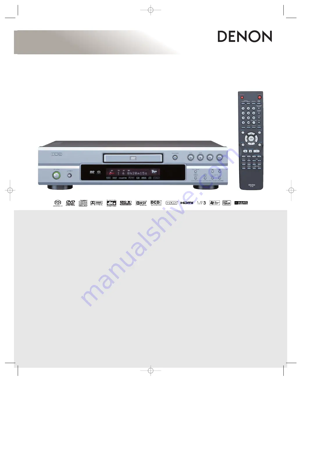 Denon DVD-955 Скачать руководство пользователя страница 1