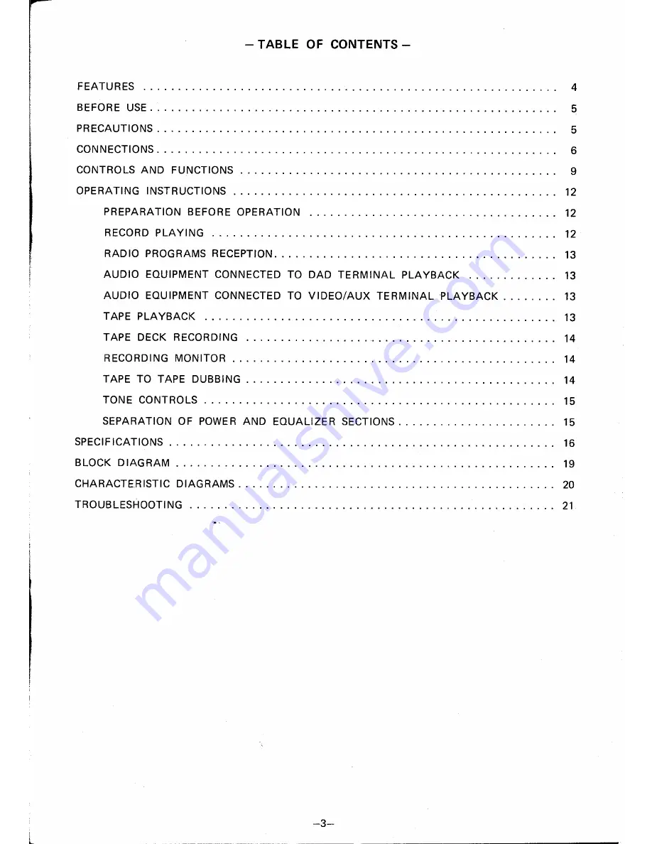 Denon PMA-757 Operating Instructions Manual Download Page 3