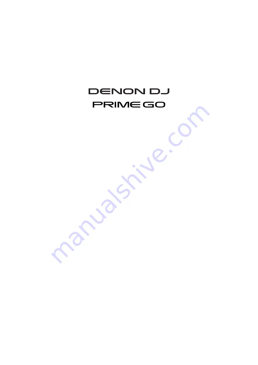 Denon PRIME GO User Manual Download Page 1