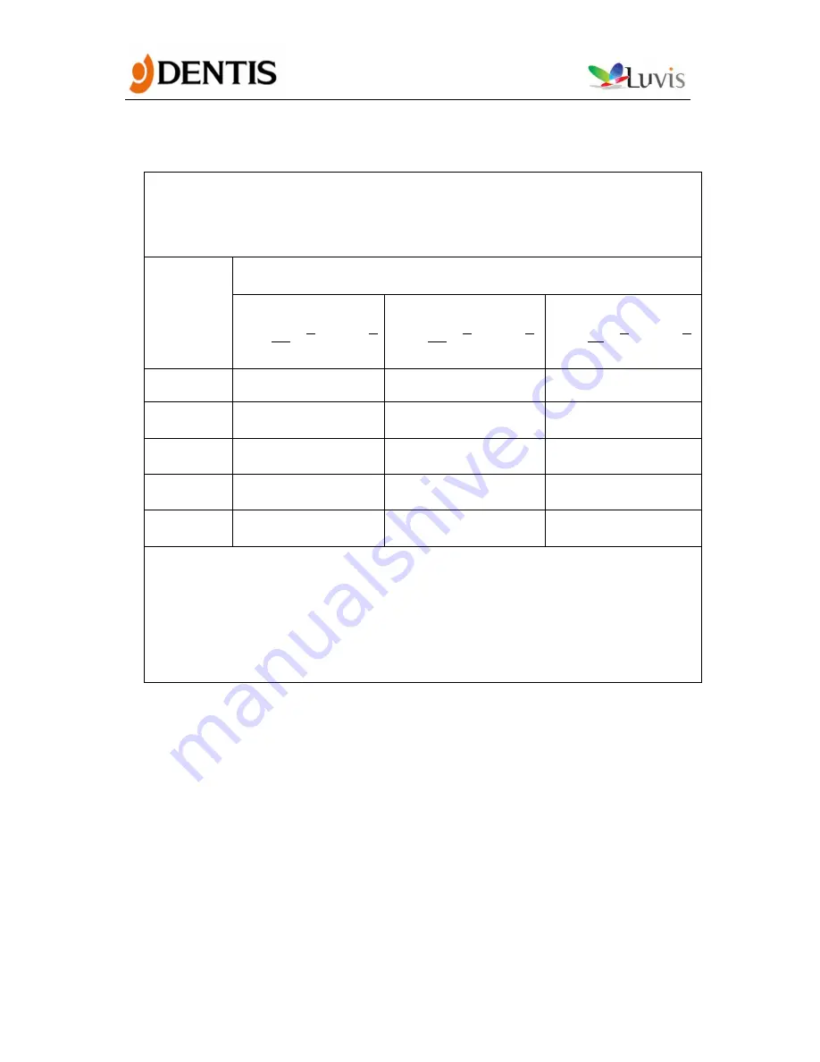 DENTIS LUVIS L200 User Manual Download Page 15