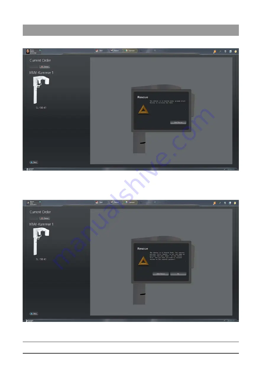 Dentsply Sirona Orthophos SL 2D Operating Instructions Manual Download Page 122