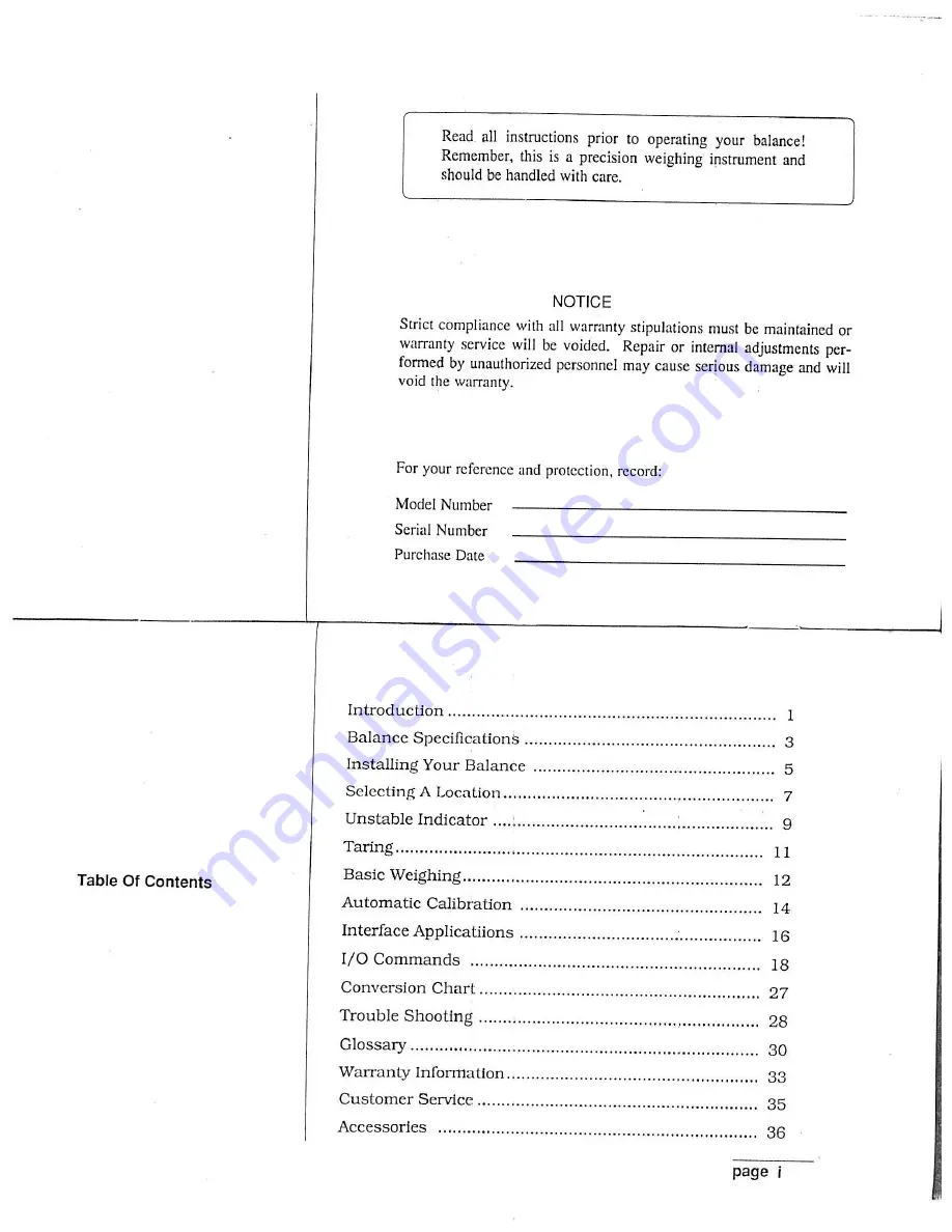 Denver Instrument XE-100A Operating Instructions Manual Download Page 2