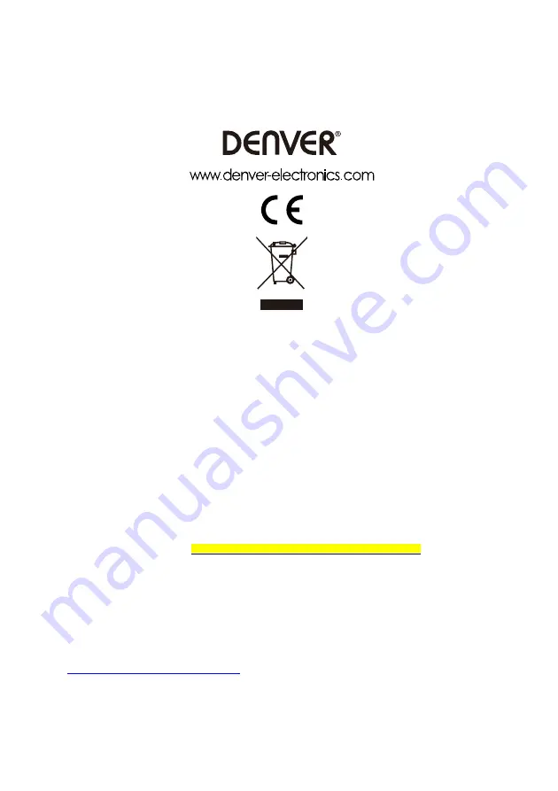 Denver 5706751044526 Instruction Manual Download Page 11