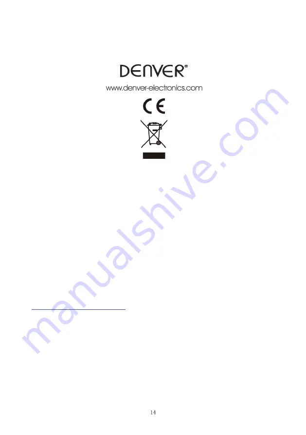 Denver TAQ-90083 User Manual Download Page 14