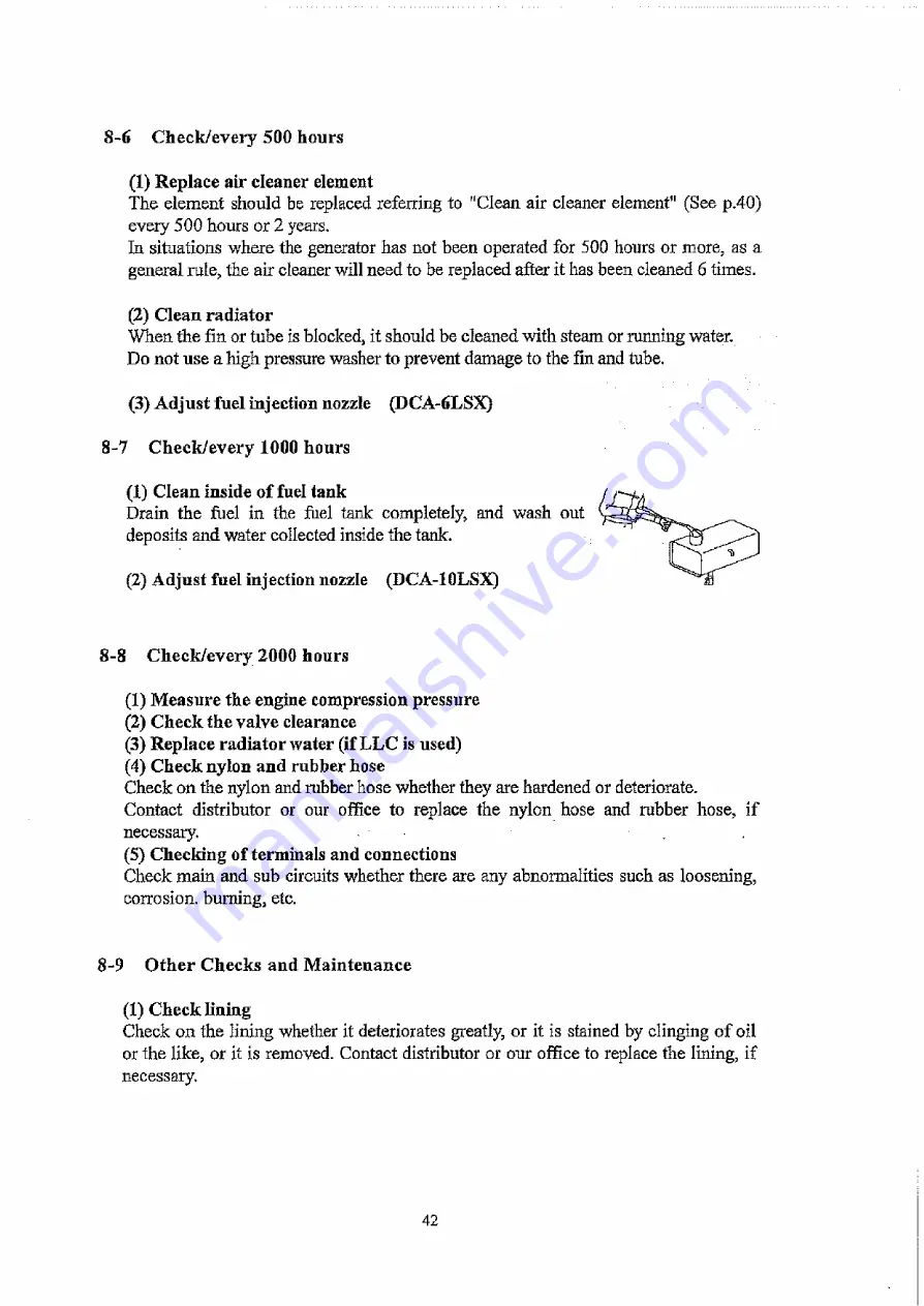 Denyo DCA-10LSX Instruction Manual Download Page 46