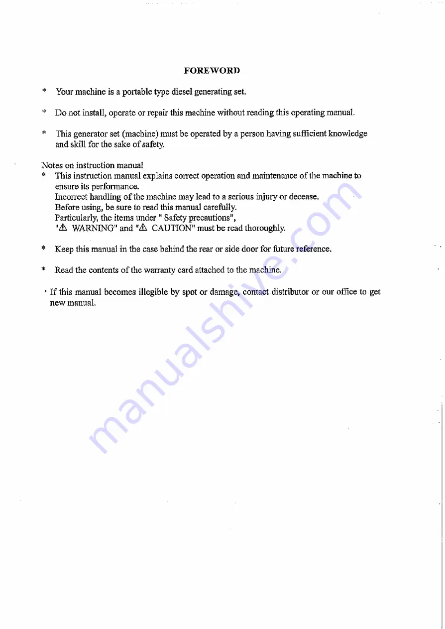 Denyo DCA-13LSK Instruction Manual Download Page 2