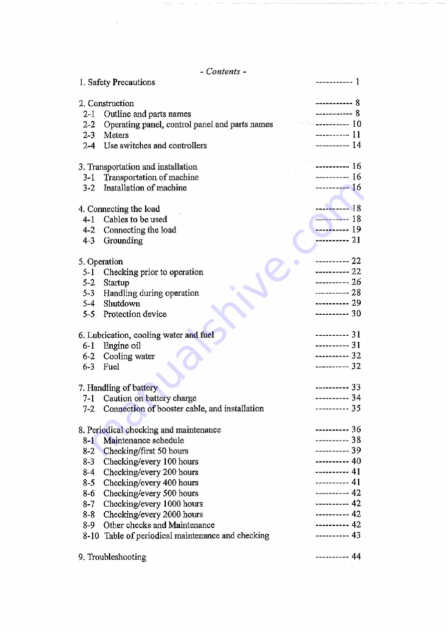 Denyo DCA-13LSK Instruction Manual Download Page 3