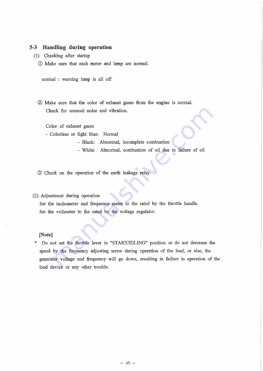 Denyo DCA-60ESI2 Instruction Manual Download Page 46