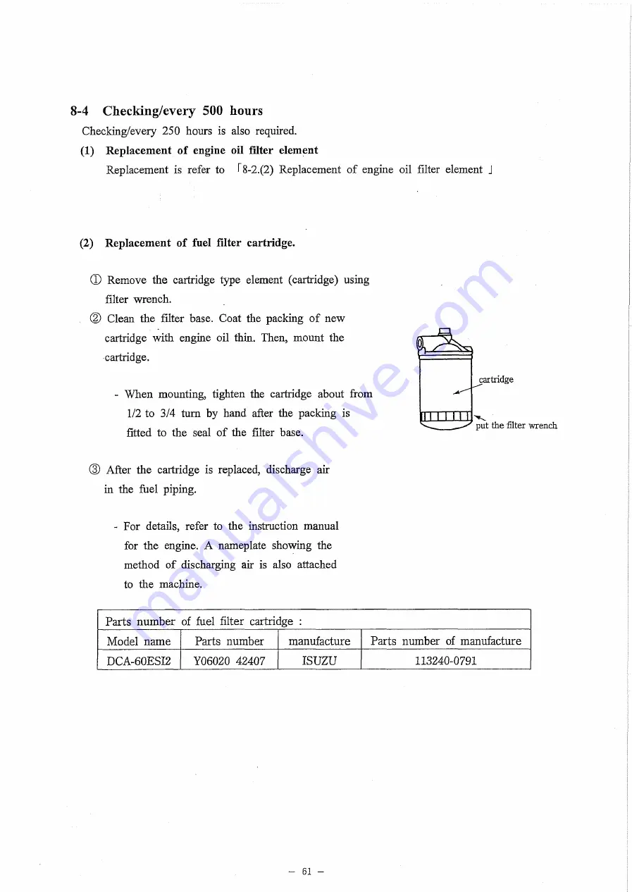 Denyo DCA-60ESI2 Instruction Manual Download Page 62