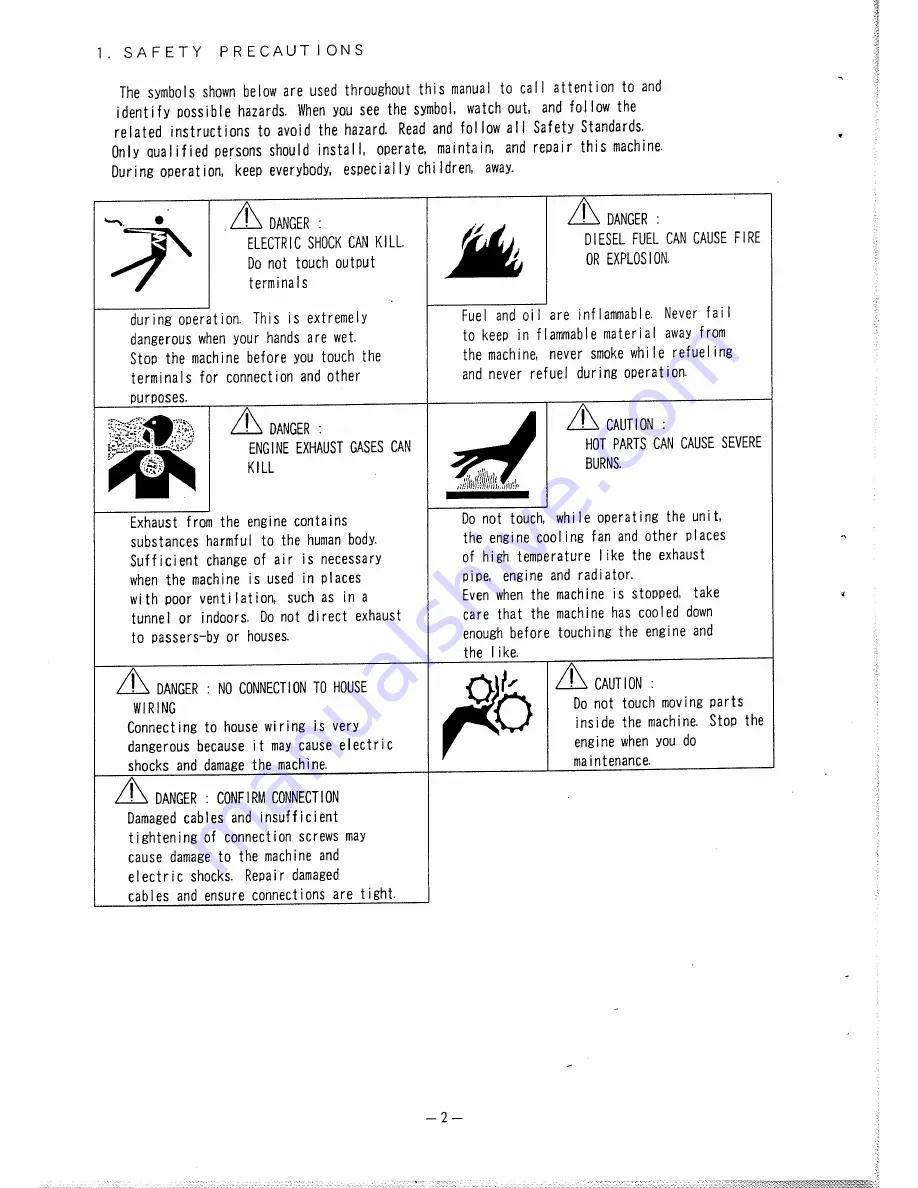 Denyo DLW-300ESW Instruction Manual Download Page 4