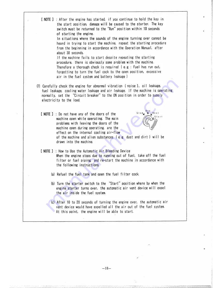 Denyo DLW-300ESW Instruction Manual Download Page 20