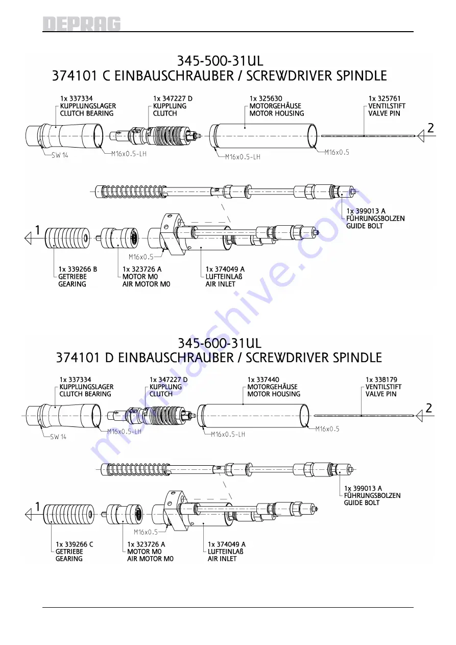 Deprag 374101 A Operating Instruction Booklet Download Page 19