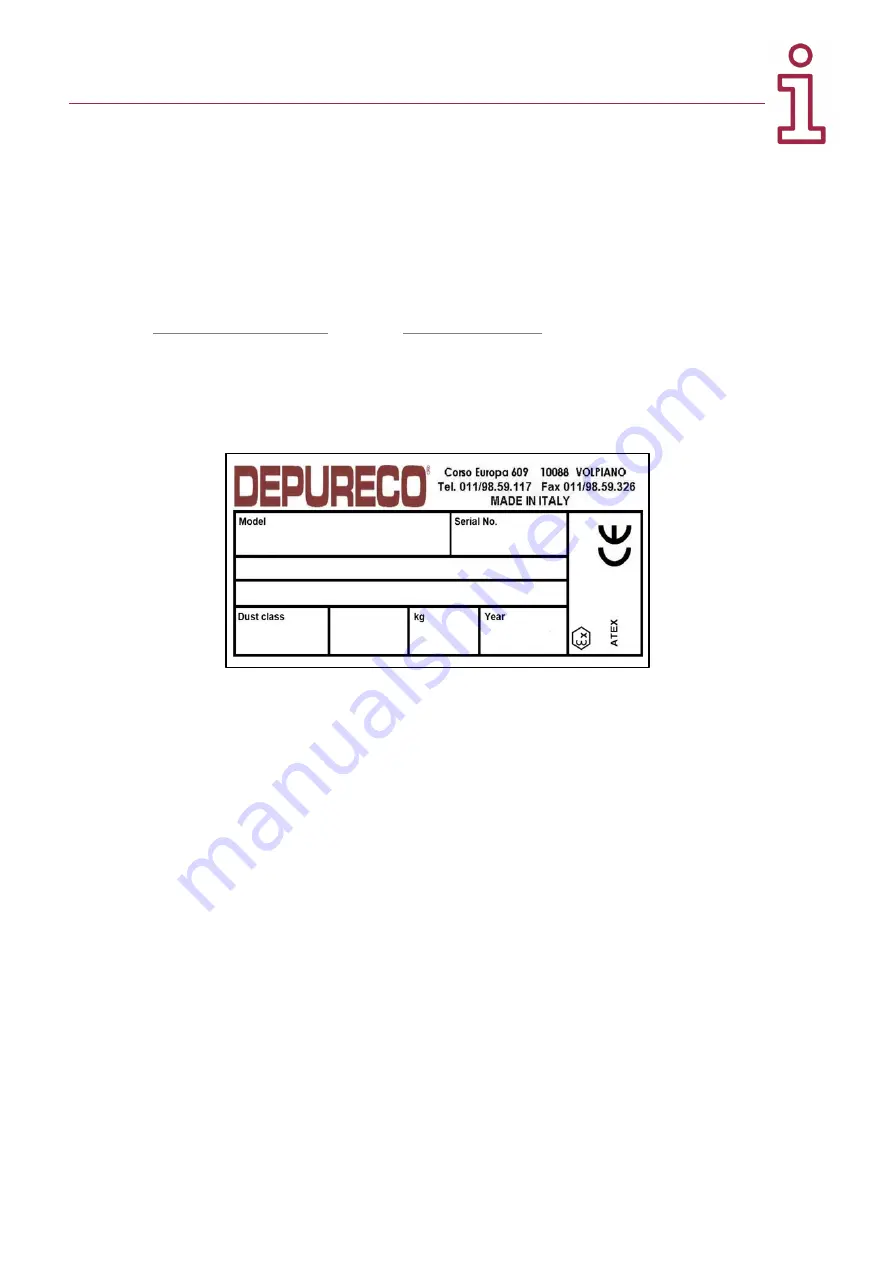 DEPURECO M 100 Instruction And Maintenance Manual Download Page 7