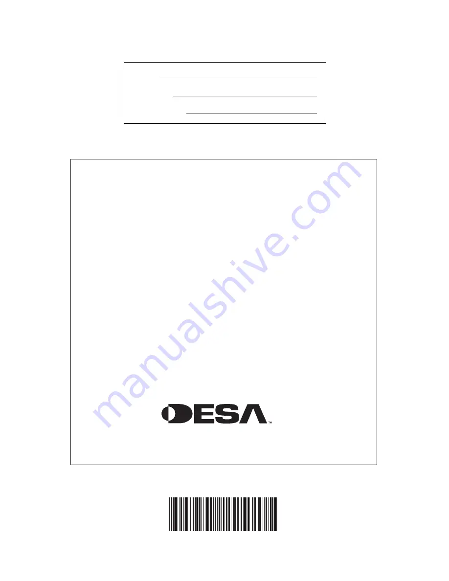 Desa CHAM45P Safety Information And Installation Manual Download Page 60