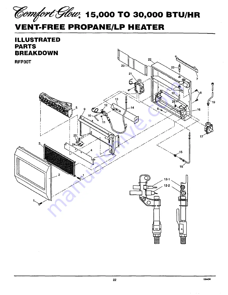 Desa Comfort Glow RFP30T Owner'S Operation And Installation Manual Download Page 22