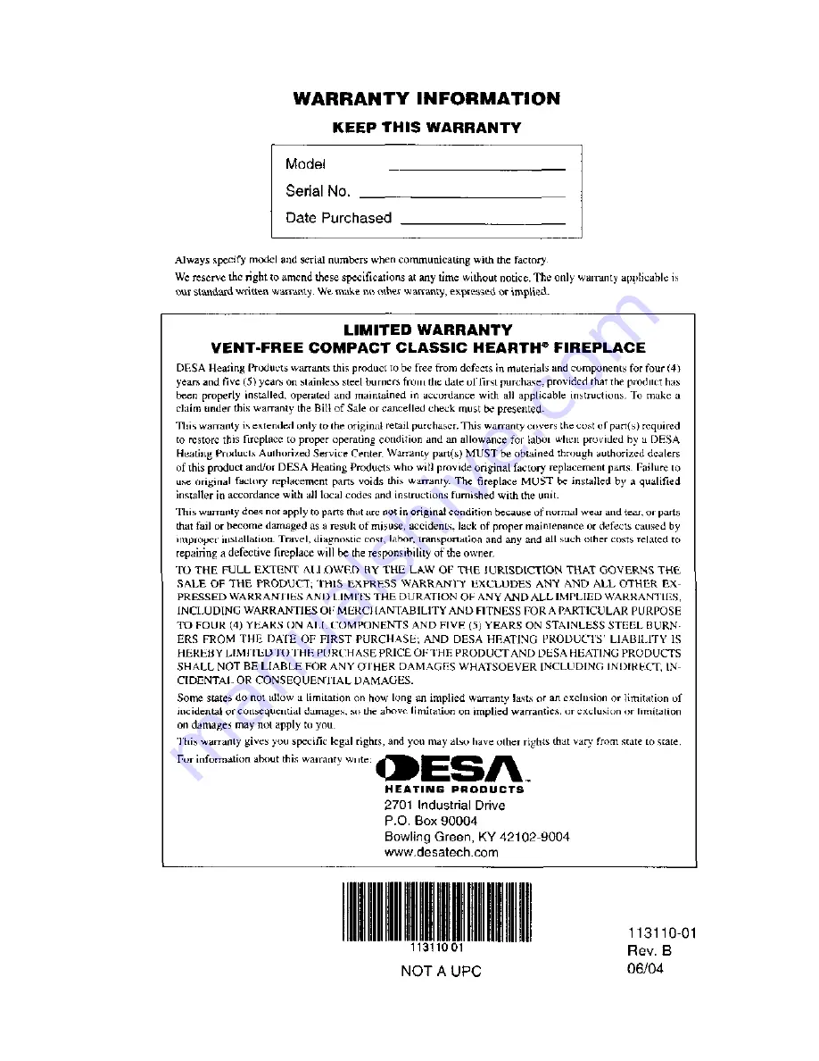 Desa GMC60F Assembly Instructions Manual Download Page 45